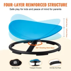 VEVOR Kids Swivel Chair, 220 LBS Capacity, Sensory Spinning Chair, Autistic Kids Sensory Toy Chair With Non-Slip Metal Base, Blue -Aesthtic Interiors GUEST 9d253302 d66f 4fa0 9a9f 73eceb4cddd3