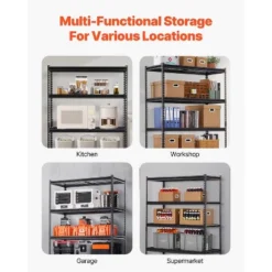 VEVOR Storage Shelves, 3000 Lbs, 5 Tier Heavy Duty Garage Shelving, 24" D X 48" W X 72" H Adjustable Metal Shelves For Industrial Shelving Unit 12 VEVOR Storage Shelves, 3000 Lbs, 5 Tier Heavy Duty Garage Shelving, 24" D X 48" W X 72" H Adjustable Metal Shelves For Industrial Shelving Unit -Aesthtic Interiors GUEST 9da9c9a0 38ad 47b7 bc0c b57767b62ab6
