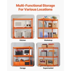 VEVOR Storage Shelves, 2400 Lbs, 4 Tier Heavy Duty Garage Shelving, 20" D X 40" W X 60" H Adjustable Metal Shelves For Industrial Shelving Unit -Aesthtic Interiors GUEST 9e1b808d 2cc3 4a4d 801b ba88fed4171f