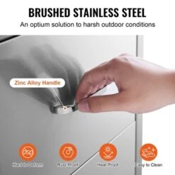 VEVOR Outdoor Kitchen Drawers 18W X 20.6H X 12.7D Inch, Flush Mount Double BBQ Drawers Stainless Steel With Handle, BBQ Island Drawers,Silver -Aesthtic Interiors GUEST 9e243ac8 eb2a 4b07 a517 59dc0f91100a