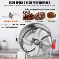 VEVOR 300g Electric Grain Mill Grinder, High Speed 1500W Commercial Spice Grinders, Stainless Steel Pulverizer Powder Machine -Aesthtic Interiors GUEST 9f4885e7 ba3b 49f4 ba6d 446f93f61224