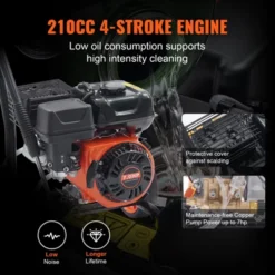 VEVOR Gas Pressure Washer, 3600 PSI 2.6 GPM, Gas Powered Pressure Washer With Copper Pump, Spray Gun And Extension Wand, Black -Aesthtic Interiors GUEST 9f974159 8990 461d 8c03 30612db7fa09