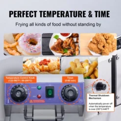 VEVOR Commercial Deep Fryer, Dual Tank 3000W Electric Countertop Fryer With Basket, 2 X 11.6Qt/11L Double Stainless Steel Oil Fryer 11 VEVOR Commercial Deep Fryer, Dual Tank 3000W Electric Countertop Fryer With Basket, 2 X 11.6Qt/11L Double Stainless Steel Oil Fryer -Aesthtic Interiors GUEST 9fa78752 1d67 42bb 8f92 ea68d81968e1