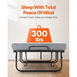 VEVOR Rollaway Bed, 31 In X 75 In Folding Bed With 4 In Mattress, Twin Size Foldable Bed With Sturdy Metal Frame & Memory Foam Mattress -Aesthtic Interiors GUEST 9fbc9826 bec3 4d99 a6dc 814669ddc296