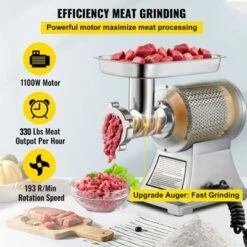 VEVOR Commercial Stainless Steel 450lbs Meat Grinder Blade Plate Sausage Stuffer FDA, Silver 12 VEVOR Commercial Stainless Steel 450lbs Meat Grinder Blade Plate Sausage Stuffer FDA, Silver -Aesthtic Interiors GUEST 9fdc4ba6 3bf8 44ed bfef e84e0f74758a