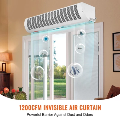 VEVOR 36" Industrial Air Door Blower, Dual-Speed 1200CFM, For Indoor Entryways, Includes Robust Limit Switch, Wall Mount Design, White 2 VEVOR 36" Industrial Air Door Blower, Dual-Speed 1200CFM, For Indoor Entryways, Includes Robust Limit Switch, Wall Mount Design, White - Image 2