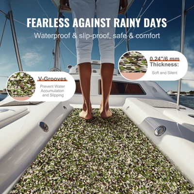 VEVOR Boat Flooring, EVA Foam Boat Decking 94.5" X 35.4", Non-Slip Self-Adhesive Flooring, 23.2 Sq.ft Marine Carpet For Boats, Yacht, Pontoon 2 VEVOR Boat Flooring, EVA Foam Boat Decking 94.5" X 35.4", Non-Slip Self-Adhesive Flooring, 23.2 Sq.ft Marine Carpet For Boats, Yacht, Pontoon - Image 2