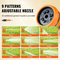 VEVOR Retractable Hose Reel, 130 Ft X 1/2 Inch, 180° Swivel Bracket Wall-Mounted, Garden Water Hose Reel With 9-Pattern Nozzle, Automatic Rewind -Aesthtic Interiors GUEST a0c7bf5d af65 45d4 81bd c0a118039cd3