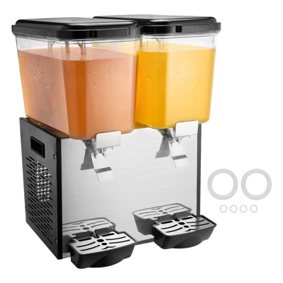 VEVOR Commercial Beverage Dispenser, 2 Tanks 18 L / 19 QT Per Tank Juice Dispenser, 370W Stainless Steel Ice Tea Drink Machine 8 VEVOR Commercial Beverage Dispenser, 2 Tanks 18 L / 19 QT Per Tank Juice Dispenser, 370W Stainless Steel Ice Tea Drink Machine - Image 8