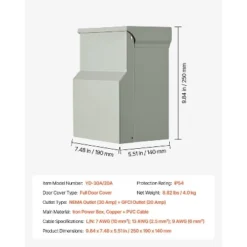 VEVOR Temporary Power Outlet Panel, 20 30 Amp, RV EV Electrical Outlet Panel With NEMA 30 Amp GFCI 20 Amp Receptacle Installed, Gray -Aesthtic Interiors GUEST a17667ec f8c4 489c 80ab b376ef9e50af