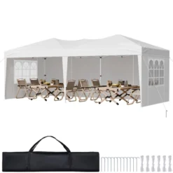 VEVOR Pop Up Canopy, 10 X 20 Ft, Instant Pop Up Gazebo Tent, Portable Easy Up Canopy With 3 Sidewalls & 2 Ventilated Windows -Aesthtic Interiors GUEST a1b78736 7d8a 4bfe ab8c 0cb4dae69d81