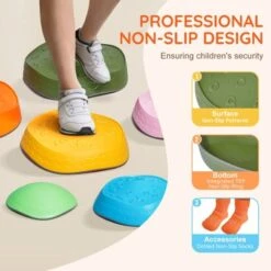 VEVOR Balance Stepping Stones For Kids, 6 PCS, Up To 220 Lbs, Non-Slip Toddlers Sensory Stepping Stones, Toys For Children Aged 3 4 5 6 7 8+ 11 VEVOR Balance Stepping Stones For Kids, 6 PCS, Up To 220 Lbs, Non-Slip Toddlers Sensory Stepping Stones, Toys For Children Aged 3 4 5 6 7 8+ -Aesthtic Interiors GUEST a1f9fee7 ed9f 4380 b46b 3ef2f6ec0369