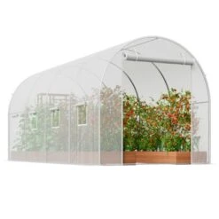 VEVOR Walk-in Tunnel Greenhouse, 14.6x6.4x6.3 Ft Hoop House Greenhouse Tunnel With Galvanized Steel Frame, White PE Cover, 8 Windows 15 VEVOR Walk-in Tunnel Greenhouse, 14.6x6.4x6.3 Ft Hoop House Greenhouse Tunnel With Galvanized Steel Frame, White PE Cover, 8 Windows -Aesthtic Interiors GUEST a2252053 acf8 4c71 b175 5a58191e307f
