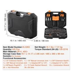 VEVOR Mechanics Tool Set And Socket Set, 1/4" And 3/8" Drive Deep And Standard Sockets -Aesthtic Interiors GUEST a33da05c 1db9 41d5 813e d25b39fee1c7