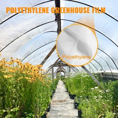 VEVOR Greenhouse Film 24 X 50 Ft, Greenhouse Polyethylene Film 6 Mil Thickness, Greenhouse Plastic Greenhouse Clear Plastic Film UV Resistant 2 VEVOR Greenhouse Film 24 X 50 Ft, Greenhouse Polyethylene Film 6 Mil Thickness, Greenhouse Plastic Greenhouse Clear Plastic Film UV Resistant - Image 2