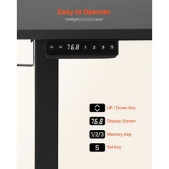 VEVOR L Shaped Desk,Electric Adjustable Height Corner Gaming Desk With Dual Hooks And Wheels, Heavy Duty Carbon Steel L-Shaped Computer Table, Black 12 VEVOR L Shaped Desk,Electric Adjustable Height Corner Gaming Desk With Dual Hooks And Wheels, Heavy Duty Carbon Steel L-Shaped Computer Table, Black -Aesthtic Interiors GUEST a477e189 b72e 4da1 97b8 fb2c9f58c63e