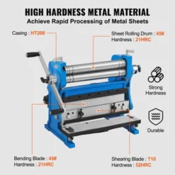 VEVOR Sheet Metal Brake, 12-inch, 3-In-1 Combination Shear Brake Roll Machine, 20-Gauge Capacity Shear Press Brake With 90° Max Bending Angle 11 VEVOR Sheet Metal Brake, 12-inch, 3-In-1 Combination Shear Brake Roll Machine, 20-Gauge Capacity Shear Press Brake With 90° Max Bending Angle -Aesthtic Interiors GUEST a59a655f 998d 401b bf76 41f1b26add11