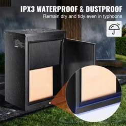 VEVOR Package Delivery Boxes For Outside 15.4" X 10.6" X 20.5", Galvanized Steel Wall Mount Mailbox With Coded Lock, Anti-Theft Baffle -Aesthtic Interiors GUEST a5bb070e a5ca 4f07 9aeb 449d4505abf1