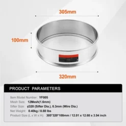 VEVOR Flour Sieve Fine Mesh, 12 Mesh Flour Sifter, 304 Stainless Steel Fine Mesh Sifter Food-grade, Dia. 12.6" Fine Mesh Strainers For Baking 14 VEVOR Flour Sieve Fine Mesh, 12 Mesh Flour Sifter, 304 Stainless Steel Fine Mesh Sifter Food-grade, Dia. 12.6" Fine Mesh Strainers For Baking -Aesthtic Interiors GUEST a61e797e 4fdd 4dd6 bb26 9076c9357c4c