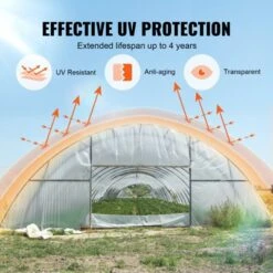 VEVOR Greenhouse Plastic Sheeting 12 X 50 Ft, 6 Mil Thickness Clear Greenhouse Film, Polyethylene Film 4 Year UV Resistant, For Gardening, Farming -Aesthtic Interiors GUEST a643a9a7 5623 4ae6 b4f4 4cb90e2086d3