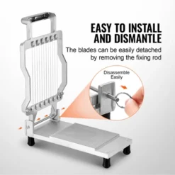 VEVOR Cheese Cutter With Wire, 0.39" & 0.78" Cheeser Butter Cutting Blade, Aluminum Alloy Cheese Slicer With 316 Stainless Steel Knife Wire -Aesthtic Interiors GUEST a73ac8dc 9c20 4d70 8469 d60f1a90f628