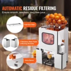 VEVOR Commercial Orange Juicer Machine, 120W Automatic Juice Extractor, Stainless Steel Orange Squeezer 20 Oranges/Minute, With Pull-Out Filter Box 11 VEVOR Commercial Orange Juicer Machine, 120W Automatic Juice Extractor, Stainless Steel Orange Squeezer 20 Oranges/Minute, With Pull-Out Filter Box -Aesthtic Interiors GUEST a747b8ec ff53 4a92 bbc8 930e04abc025