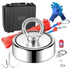 VEVOR Magnet Fishing Kit, 1200lbs 2.95inch Diameter Double Sided Fishing Magnets, Strong Neodymium Magnet With Heavy Duty 65FT Rope, Grappling Hook -Aesthtic Interiors GUEST a79b86b4 8f00 4e24 a11b 6228e1201ecb