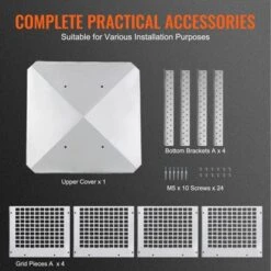 VEVOR Chimney Cap, 12 X 12 Inch, 304 Stainless Steel Fireplace Chimney Cover, Not Easily Toppled & Practical Accessories & Easy Installation, Silver -Aesthtic Interiors GUEST a7a1f7a7 5515 428d a9e5 5395666342f5