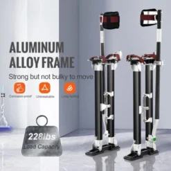 VEVOR Drywall Stilts, 24''-40'' Adjustable Aluminum Tool Stilts With Protective Knee Pads, Non-slip Work Stilts For Sheetrock Painting, Black 10 VEVOR Drywall Stilts, 24''-40'' Adjustable Aluminum Tool Stilts With Protective Knee Pads, Non-slip Work Stilts For Sheetrock Painting, Black -Aesthtic Interiors GUEST a7f22db5 96ef 4910 94b6 0a44c4f27c47