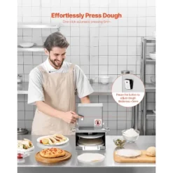 VEVOR Electric Pizza Dough Press Machine, 6 Inch Pizza Pastry Press Plate, Stainless Steel Bread Presser With 100 Pcs Parchment Paper, Silver -Aesthtic Interiors GUEST a814b78e c24a 47ed 84af 6b2aec3d5b3a