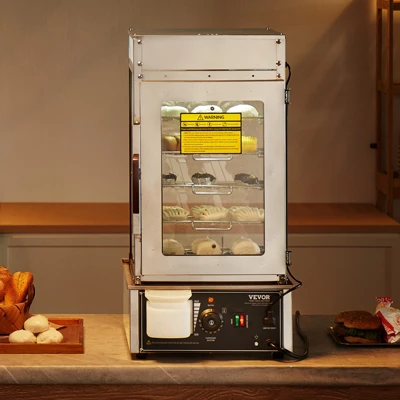 VEVOR Commercial Food Warmer Display, 5-Tier Food Steamer Bun Warmer Machine, 86℉~230℉ Temperature Control, Stainless Steel Steamed Buns Warmer 1 VEVOR Commercial Food Warmer Display, 5-Tier Food Steamer Bun Warmer Machine, 86℉~230℉ Temperature Control, Stainless Steel Steamed Buns Warmer