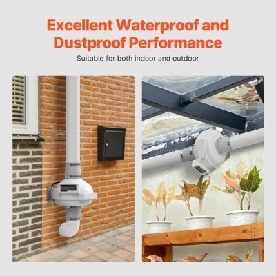 VEVOR 4 To 3.5 Inch Radon Fan Installation Kit, Quiet 260CFM Radon Mitigation Fan System Kit With 2 Couplers, Pressure Indicator, White 4 VEVOR 4 To 3.5 Inch Radon Fan Installation Kit, Quiet 260CFM Radon Mitigation Fan System Kit With 2 Couplers, Pressure Indicator, White - Image 4