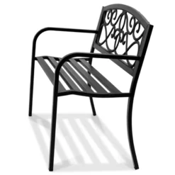 VEVOR Outdoor Bench, 50 Inches Metal Garden Bench For Outdoors, 550 Lbs Load Capacity Bench, Outdoor Garden Park Bench With Backrest And Armrests -Aesthtic Interiors GUEST a8f1abfb 8f3c 43f9 b17a 5ba635585064