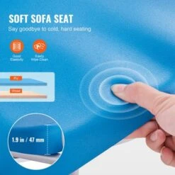 VEVOR Swivel Shower Chair 360 Degree, Adjustable Shower Seat With Pivoting Arms & Padded Bath Seat For Inside Shower Or Tub, 300LBS Capacity, Blue -Aesthtic Interiors GUEST aa562e59 6d09 4131 9c02 34bf2c5a1181