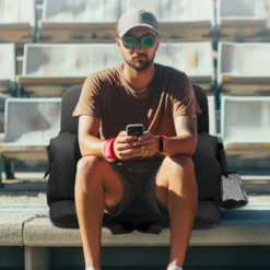 VEVOR Double Heated Stadium Seat With Back Support, 3 Level Heating Wide Bleacher Seat, Folding Portable Padded Reclining Chair