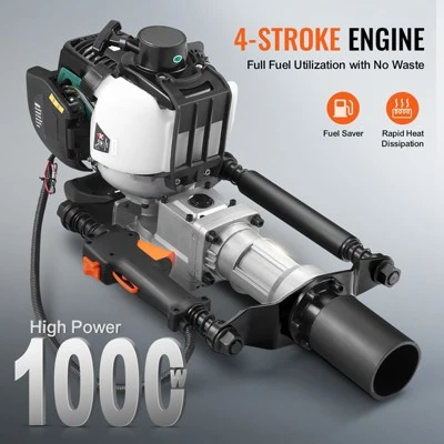 VEVOR 37.77cc Gas-Powered T Post Driver, 4-Stroke Engine Gasoline Fence Piling Pounder, With 2 Post Driving Head(55/70 Mm) , Black 4 VEVOR 37.77cc Gas-Powered T Post Driver, 4-Stroke Engine Gasoline Fence Piling Pounder, With 2 Post Driving Head(55/70 Mm) , Black - Image 4