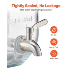 VEVOR Beverage Dispenser, 3 Pack 1 Gallon Drink Dispensers For Parties, Glass Juice Dispenser With Wood Stand, Stainless Steel Spigot,Infuser, Clear 10 VEVOR Beverage Dispenser, 3 Pack 1 Gallon Drink Dispensers For Parties, Glass Juice Dispenser With Wood Stand, Stainless Steel Spigot,Infuser, Clear -Aesthtic Interiors GUEST aafa1e62 691b 4054 8a83 35c85f6854ac