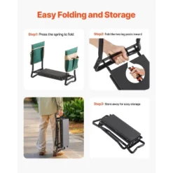 VEVOR Garden Kneeler And Seat, 8 In Wide Kneeling Pad, Heavy Duty Garden Kneeling Stool, Folding Garden Seat With 2 Tool Bags, Black&Green -Aesthtic Interiors GUEST ab8d74f9 7b67 44bd b953 4259487f76a0
