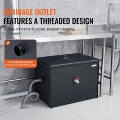 VEVOR Commercial Grease Trap, 40 LBS Grease Interceptor, Side Inlet Interceptor, Carbon Steel Grease Trap, 15.2 GPM Waste Water Oil-water Separator 11 VEVOR Commercial Grease Trap, 40 LBS Grease Interceptor, Side Inlet Interceptor, Carbon Steel Grease Trap, 15.2 GPM Waste Water Oil-water Separator -Aesthtic Interiors GUEST aba910e9 9b6d 437c aaef 169e70aa44ff