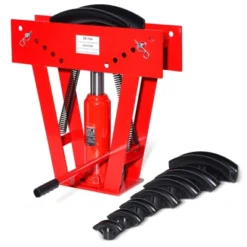 VEVOR Hydraulic Pipe Bender, 16 Ton Manual Copper Exhaust Pipe Bending Machine With 8 Dies (1/2" - 3") And 90 - 180° Adjustable Rollers, Red -Aesthtic Interiors GUEST abae7168 6c0d 4ac9 a9f6 1801d4d81f4f