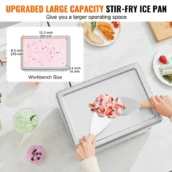 VEVOR Fried Ice Cream Roll Machine, 12.6" X 8.5" Stir-Fried Ice Cream Pan, Stainless Steel Rolled Ice Cream Maker With Compressor And 2 Scrapers 10 VEVOR Fried Ice Cream Roll Machine, 12.6" X 8.5" Stir-Fried Ice Cream Pan, Stainless Steel Rolled Ice Cream Maker With Compressor And 2 Scrapers -Aesthtic Interiors GUEST ac3b11ba 9ba1 4ad1 a997 a883595fa35a