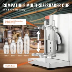 VEVOR Milkshake Maker Machine, 120W Commercial Milk Tea Shaker Machine, Double Head Milk Shake Mixer Machine, 0-180s Adjustable Milkshake Blender -Aesthtic Interiors GUEST ac634e3d 017c 4e34 94e9 1d527cbd4263