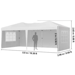 VEVOR Pop Up Canopy, 10 X 20 Ft, Instant Pop Up Gazebo Tent, Portable Easy Up Canopy With 3 Sidewalls & 2 Ventilated Windows -Aesthtic Interiors GUEST ac89dc47 0ce8 42b4 9af4 eeeed898fe30