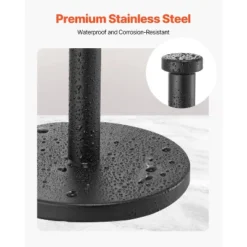VEVOR Paper Towel Holder Countertop, Stainless Steel Kitchen Paper Towel Stand With Weighted Base And Suction Cups, Black 12 VEVOR Paper Towel Holder Countertop, Stainless Steel Kitchen Paper Towel Stand With Weighted Base And Suction Cups, Black -Aesthtic Interiors GUEST ace024a9 b5e5 46f4 a5b9 8bce85d3d319