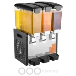 VEVOR Commercial Beverage Dispenser, 3 Tanks 10 L / 10.6 QT Per Tank, 440W Stainless Steel Drink Machine With 45°F-54°F Cooling Temperature -Aesthtic Interiors GUEST acf6ae4d d33b 441f a970 a97163ab5d38