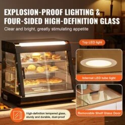VEVOR 3-Tier Commercial Food Warmer Display, 1200W Food Display Warmer With Light, Adjustable Shelf And Temperature Display, Steam Heating, 111L -Aesthtic Interiors GUEST adc30560 36c0 49e2 ad08 69f432939dde