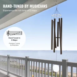 VEVOR Wind Chimes For Outside, 66 In, Deep Tone Wind Chimes With 6 Tubes, Unique Large Memorial Wind Chimes For Anniversary, Black -Aesthtic Interiors GUEST addcf1d9 3460 4bac 8808 cab86839faf5