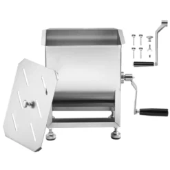 VEVOR Manual Meat Mixer, 15L Fixed Tank Meat Processing Equipment(Mixing Maximum 15LBS For Meat), Stainless Steel Meat Mixer, Silver 15 VEVOR Manual Meat Mixer, 15L Fixed Tank Meat Processing Equipment(Mixing Maximum 15LBS For Meat), Stainless Steel Meat Mixer, Silver -Aesthtic Interiors GUEST ade3a624 26e6 4291 b7c8 2ae84f01ceec