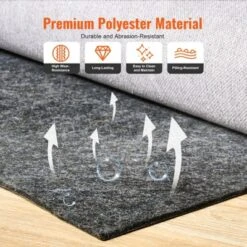 VEVOR - Slip-Resistant Rug Pad - Protective Cushioning Carpet Pad - 9' X 12' - 1/4"Thick - Dual Surface - Polyester Felt + Latex - Gray 10 VEVOR - Slip-Resistant Rug Pad - Protective Cushioning Carpet Pad - 9' X 12' - 1/4"Thick - Dual Surface - Polyester Felt + Latex - Gray -Aesthtic Interiors GUEST ae39185d 12fb 4165 abbe 459433c8d41d