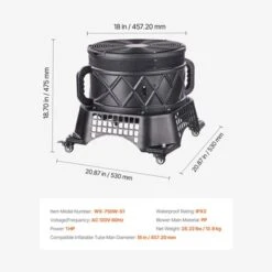 VEVOR Inflatable Tube Man Blower, 1 HP, Blower Fan For Wacky Waving Inflatable Tube Guy, PP Shell, IPX3 Waterproof, Black(No Inflatable) 13 VEVOR Inflatable Tube Man Blower, 1 HP, Blower Fan For Wacky Waving Inflatable Tube Guy, PP Shell, IPX3 Waterproof, Black(No Inflatable) -Aesthtic Interiors GUEST aeb72d8c 4f2f 4b95 89c9 4fa4cd8dc893